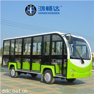  鸿畅达多功能18座封闭电动观光车